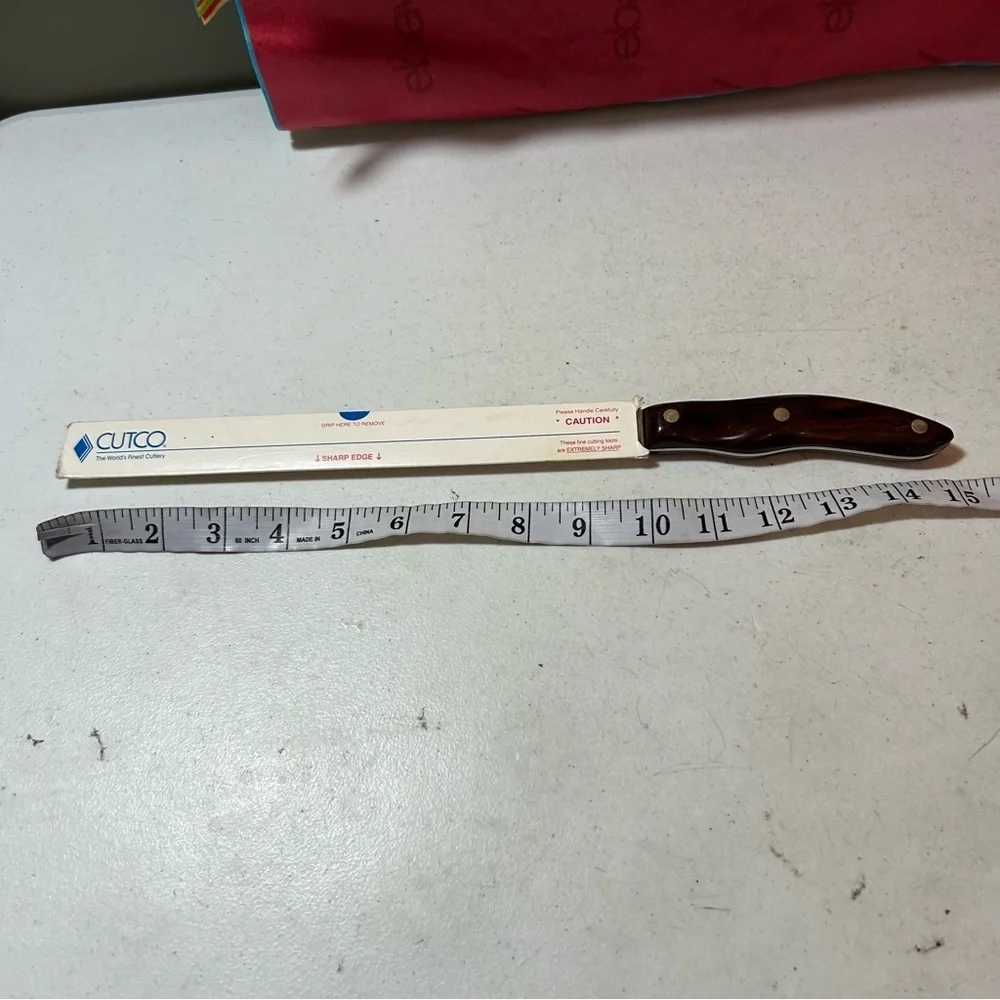 Cutco Silver Serrated Knife brown